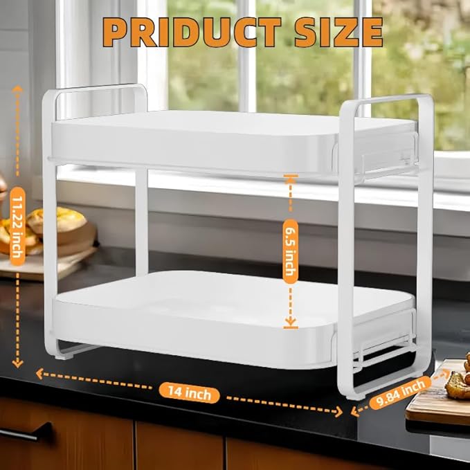 2-Tier Cup Drying Rack & Coffee Bar Accessories with Drying Tray, Coffe Mug Holder Rack for Countertop - Baby Bottle Organizer, Sippy Cup Storage, Tea holder & Glass Cup Organizer