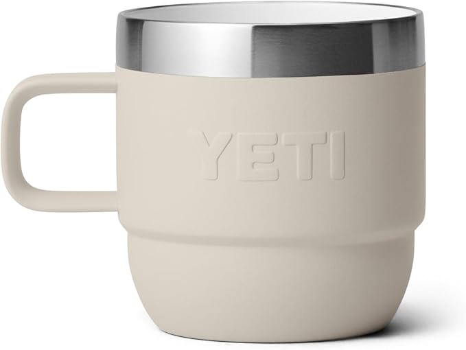 YETI Rambler 6 oz Stackable Mug, Stainless Steel, Vacuum Insulated Espresso/Coffee Mug, 2 Pack