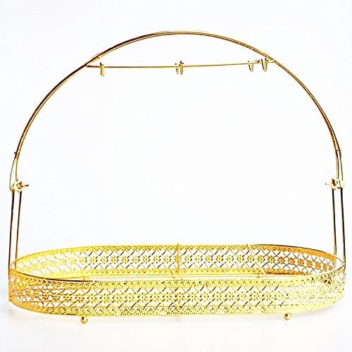 Mug Holder Coffee Cup Rack Stand Dishes Organizer Wrought Iron Drainer Storage Drying Rack for Counter Cabinet Table Kitchen Restaurant Office (Gold A)