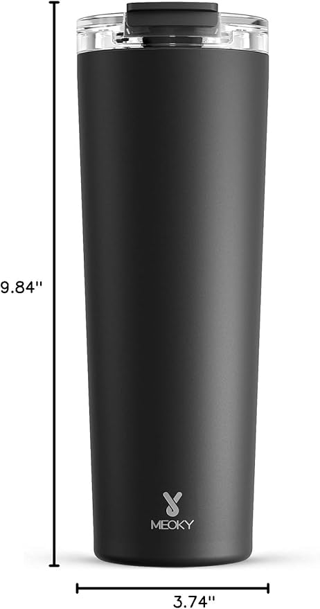 Meoky 30 oz Travel Coffee Mug with Leak-proof Lid, Stainless Steel Insulated Coffee Tumbler, Keeps Hot for 8 Hours or Cold for 24 Hours, Fits in Car Cup Holder (Night)
