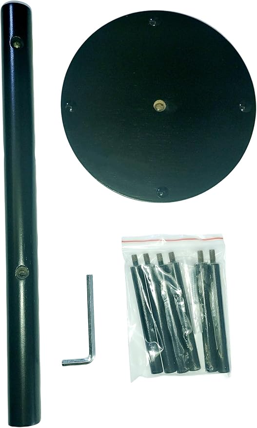 Black Coffee Mug Holder, Non-Slip Cup Tree With 6 Hooks for Counter, Rack (Black)