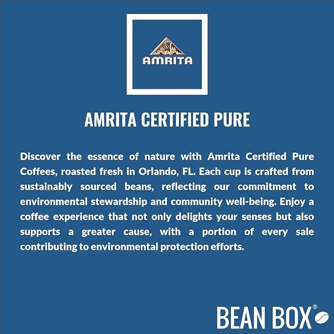 Bean Box Orlando Coffee Sampler, 2-Pack - Roasted by Amrita Certified Pure, Gourmet Arabica Coffee, Variety Pack - Freshly Ground