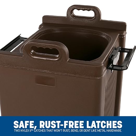 Carlisle FoodService Products Cateraide Insulated Beverage Dispenser with Handles for Catering, Kitchen, and Restaurants, Plastic, 10 Gallons, Brown