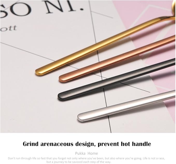 6 PCS Silver Coffee Spoons, 18/8 Stainless Steel Espresso Spoons, 5.2 Inches Vogue Mini Tea Spoon, Cappuccino Stirring Small Spoon for Dessert, Ice Cream, Frosted Handle, Sweejar(Silver)