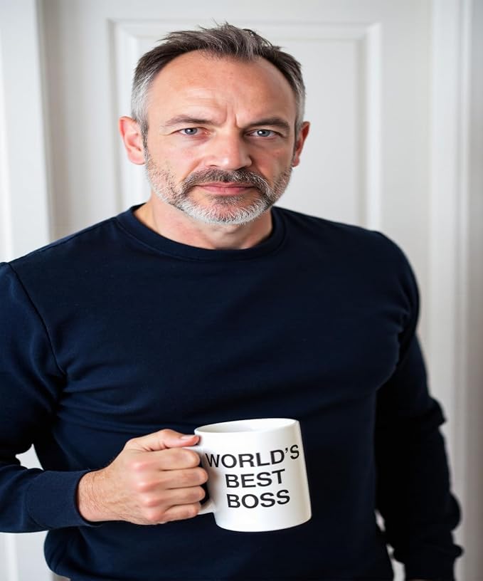 World's Best Boss Funny Coffee Mug - BeBr Bosses Day Gifts Ideas -Novelty Present For My Greatest Boss Male or Female, Men, Great Office Gift Mugs,Birthday,Leaving or Home Daily Use 11 oz Ceramic Mug