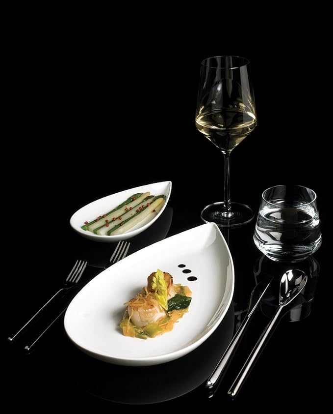 Fortessa Dragonfly 18/10 Stainless Steel Flatware Standing Table Knife, 8.8-Inch, Set of 12