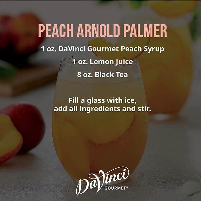 DaVinci Gourmet Classic Peach Syrup, 25.4 Fluid Ounces (Pack of 1)