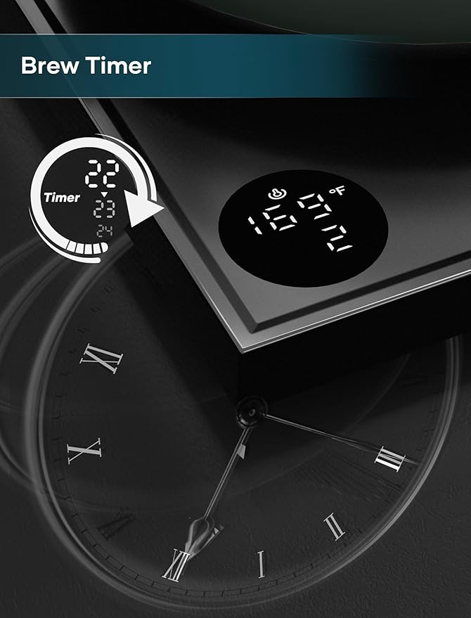 Electric Kettle, Gooseneck Electric Kettle, ±1℉ Precise Temperature Control, Stainless Steel Interior, Quick Heating for Pour Over Coffee, Tea & Boiling Water, 0.9L (Forest Green)