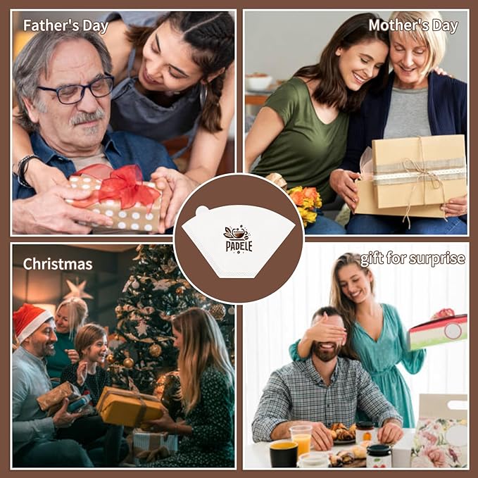 Coffee Filters #4,Coffee Filter 4 Cone Paper 12 Cup,200 Disposable Large Coffee Filters - White