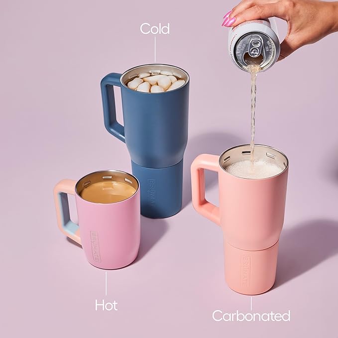 BrüMate Müv - 35oz 100% Leak Proof Insulated Coffee Mug with Handle & Lid - Stainless Steel Coffee Travel Mug - Double Walled Coffee Cup (Mist)