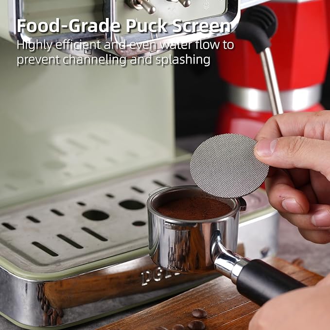 51mm Espresso Accessories Kit,316 Stainless Steel WDT Tool Espresso,Dosing Funnel and Puck Screen Set,Espresso Distribution Tool,Espresso Coffee Stirrer for Barista