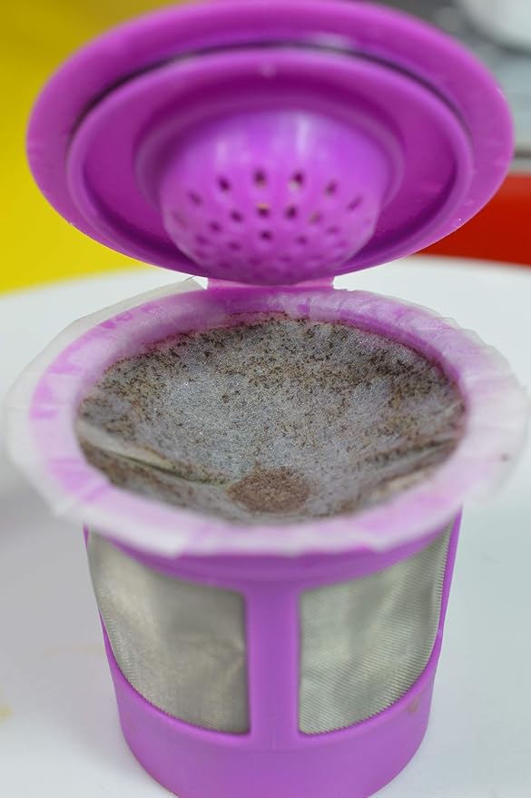 canFly Disposable K-CUP Paper filter with Lid for Keurig single cup coffer filters compatible with Ekobrew, EZ-Cup and other Reusable K-CUP Filters (300 Count)