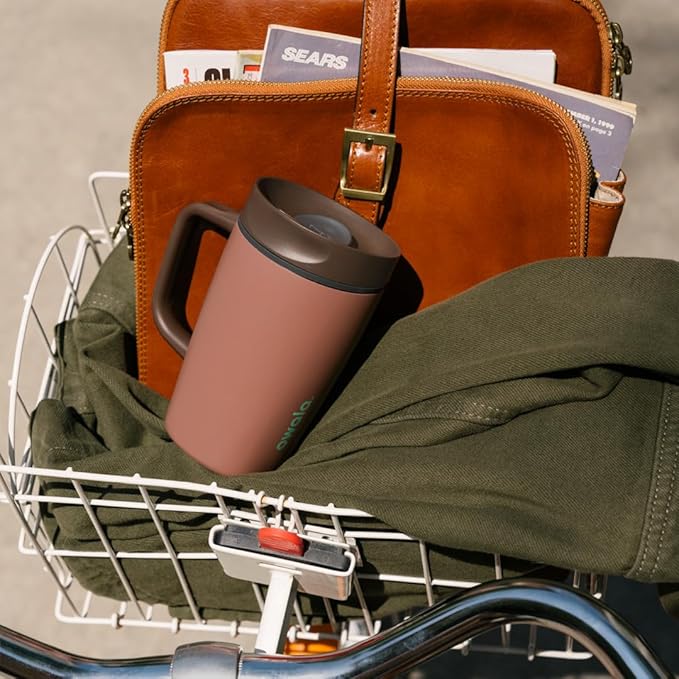 Owala SmoothSip Slider Stainless Steel Insulated Travel Mug with handle, 100% Leak Proof, For Hot and Cold Drinks, Travel Friendly with Sliding Lock Lid, 12oz, BPA Free, Leak Proof, High Dive