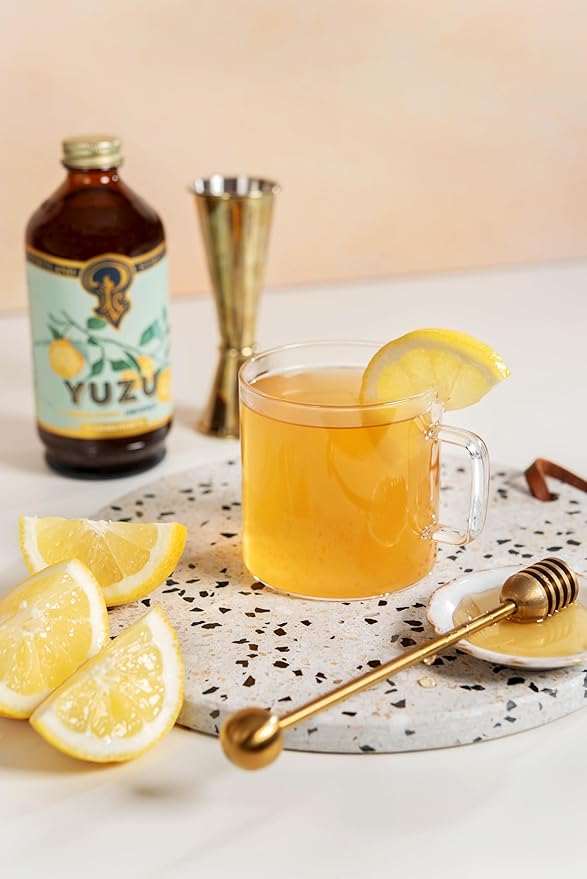 Portland Syrups Yuzu Syrup - Yuzu Beverage Concentrate for Cocktails, Mocktails, Tea, Soda, Coffee, & Baking - Bright Citrus Flavor for Refreshing Drinks - 12 oz Bottle, 24 Servings, Pack of 2