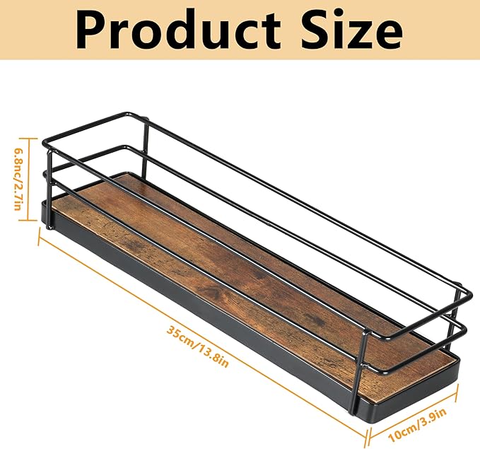 Alyoen Coffee Syrup Rack Organizer, Syrup Holder Stand for Coffee Bar, 4 Bottles Small Coffee Bar Organizer Shelf, Coffee Station Organizer for Countertop Wine, Liquor