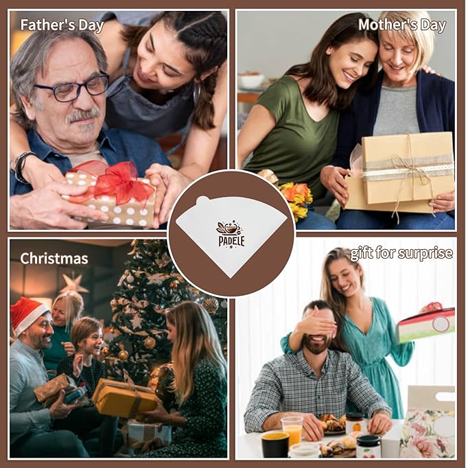 V60 Coffee Filters, 300 Count Size 02 Pour Over Coffee Filter, 1-4 Cups Disposable Cone Paper Coffee Filters 2, Compatible with Conical Shaped Dripper and Drip Coffee Maker (White)