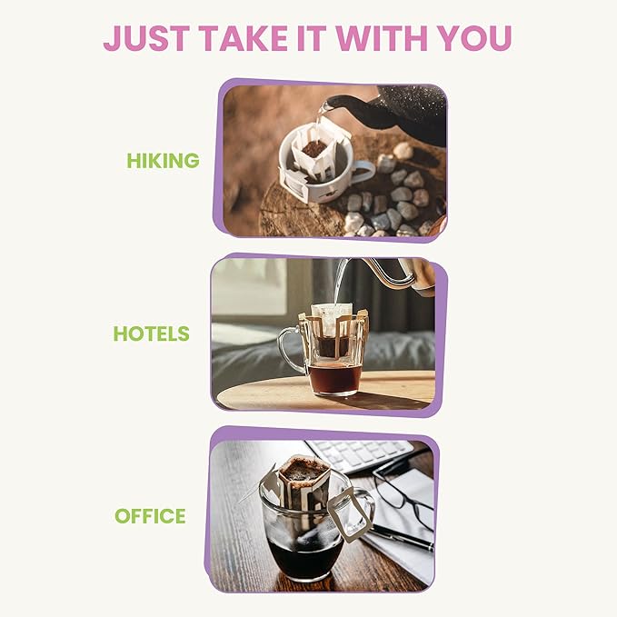 Mondo Drip Coffee Mix (10-Pack Variety), Single Serve Pour Over Filter Bags, Pre-Filled 100% Arabica, Medium Roast