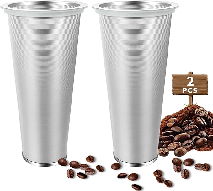 2 PCS Cold Brew Coffee Filter, 304 Stainless Steel Food Grade, Coffee Maker, Tea Maker,Water Filter, Ultra Fine Mesh, Wide Mouth Mason Jar 32oz