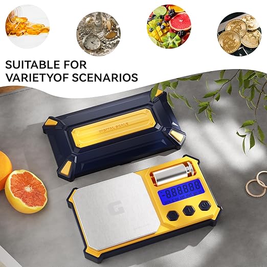 Digital Pocket Gram Scale 300g x 0.01g Accuracy, Small High Precision Portable Scale Digital Weight Grams and Oz for Jewelry,Diamond,Arrows, Powders and Medicine,with 50g Cal Weights