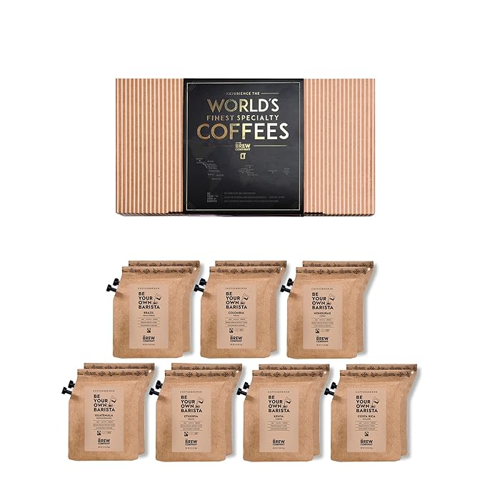 Original Gourmet Coffee Gift Set for Men & Women - 14 World's Finest Single Origin Specialty & Organic Coffees in Innovative Brewers | Sampler Box for Coffee Lover to Brew & Enjoy Anytime, Anywhere
