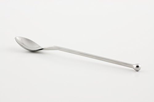 Knork 8-Inch Long Handle Matte Iced Tea Spoon, Stainless Steel Cocktail Stirring Spoons (6 Piece Set), gloss, 151