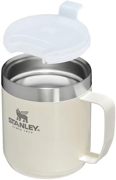Stanley Stay-Hot Camp Mug 12 oz & 24 oz | Press Fit Drink Through Lid | Cup for Coffee, Tea and Drinks | Insulated Stainless Steel Coffee Mug | BPA-Free