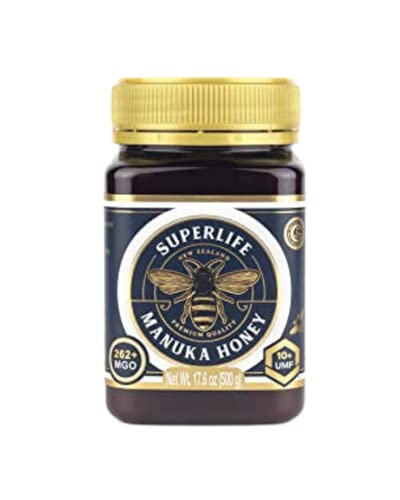 SuperLife - Manuka Honey MGO 263+ (UMF 10+) 500g, Raw Honey, Pure & Unpasteurised Monofloral New Zealand Honey
