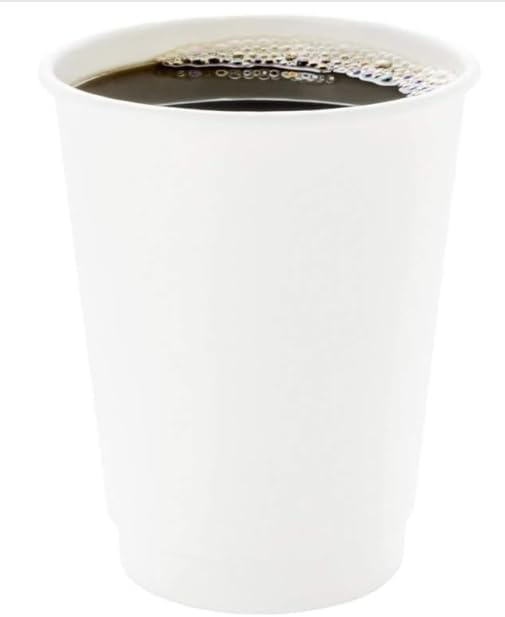 500 Pack 10 oz Double Wall Paper Coffee Cups – Insulated Hot Beverage Cups for Coffee, Tea,No-Sleeve Needed, Leak-Resistant Disposable Cups for Home, Office, Parties, Events