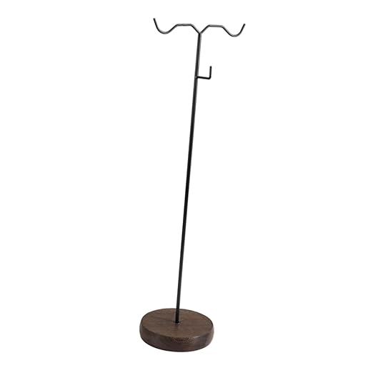 Bag Display Stand Metal Handbag Stand with 3 Hooks 4.13x4.13x17.32 inch for Commercial Home Countertop Retail Mall