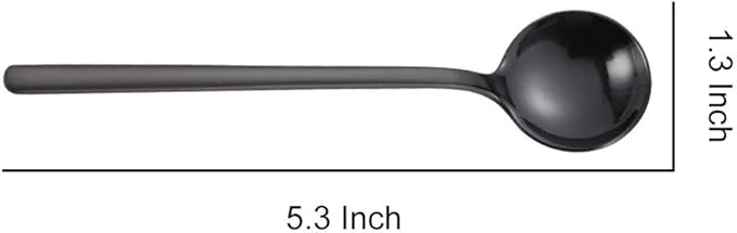 8 Pcs Coffee Spoons Teaspoons 5.3-Inch Matte Frosted Handle Stainless Steel Espresso Spoons for Coffee Ice Cream Sugar Dessert Cake Soup