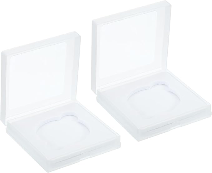 PATIKIL 55mm Lens Filter Case, 2pcs Camera Filter Case Portable Lens Filter Box Water Resistant Dustproof Plastic for Photography Filter Storage