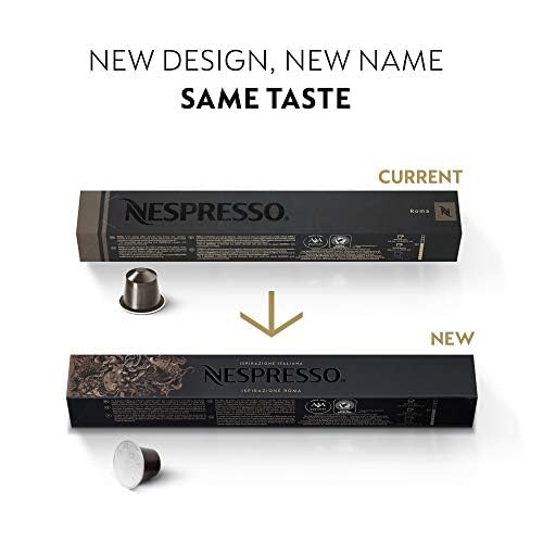 Nespresso Capsules Original Line, Roma Intenso, Medium Roast Coffee, 50 Count Coffee Pods