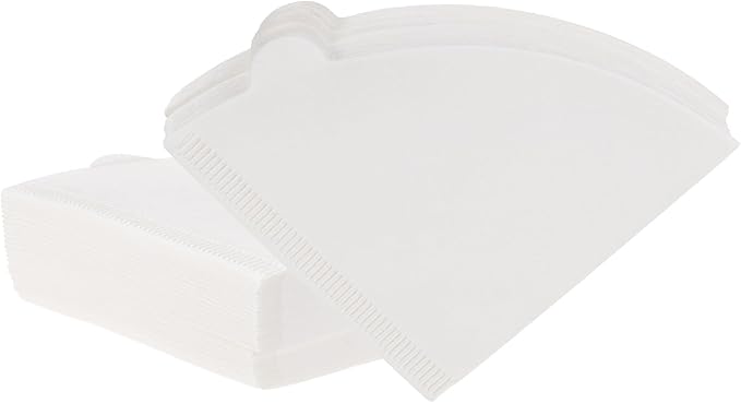 uxcell 200 Count Size V01 Cone Coffee Filters, Disposable Paper Percolator Coffee Filters Natural Unbleached Wood Fiber,Suitable for Pour Over Coffee Filter Drip Coffee Maker White