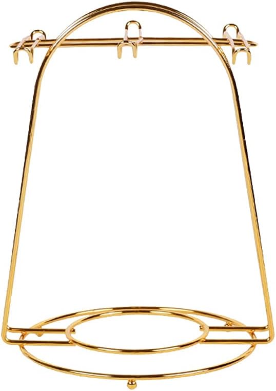 YY YEARCHY Coffee Mug Holder, Espresso Cups Holder Cup Drying Rack Cups Drainer Stand Metal Mug Tree Cups Organizer with 6 Hook Hangers for Kitchen Counter and Tea Party(Gold)