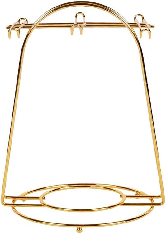 YY YEARCHY Coffee Mug Holder, Espresso Cups Holder Cup Drying Rack Cups Drainer Stand Metal Mug Tree Cups Organizer with 6 Hook Hangers for Kitchen Counter and Tea Party(Gold)