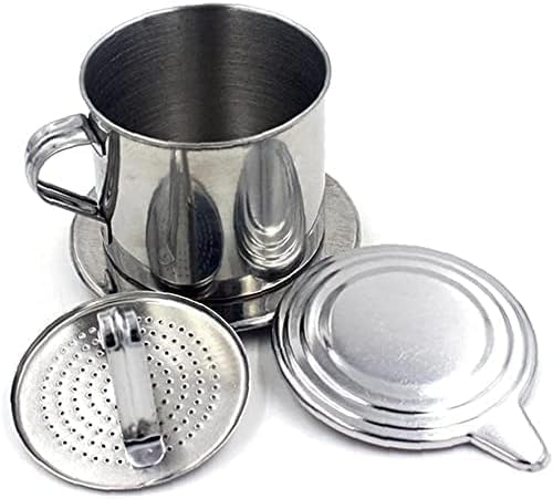 2 Set Vietnamese Coffee Filter Stainless Steel Coffee Pot Drip Infuse Cup Brewing Teapot No Need Paper Drip Coffee Pot Machine Filter Attractive processing