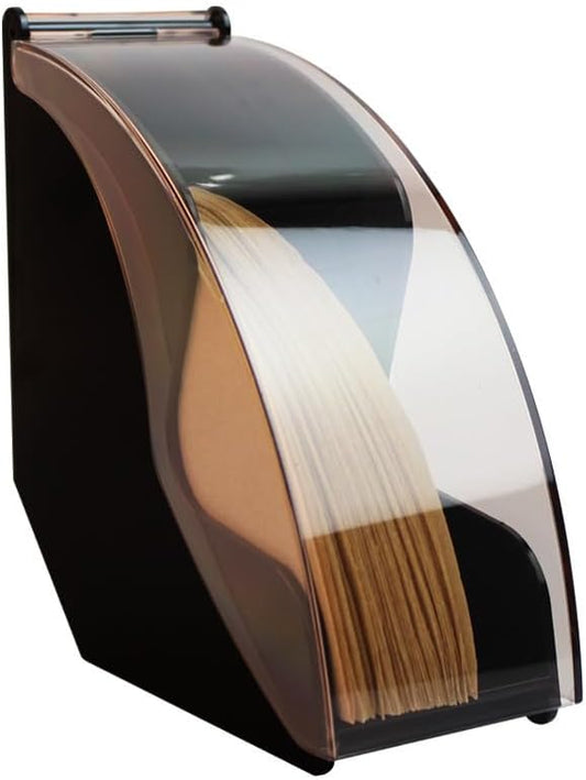 Coffees Filters Holder, Coffee Filter Storage Container with Dustproof Cover Filter Paper Storage Box Perfect for V60 Coffee Filters for Coffee Shop, Home, Office. (Black)