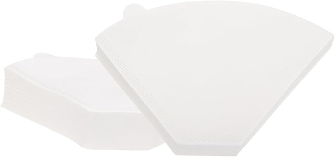 uxcell 200 Count 4 Cone Coffee Filters, Size 102 Disposable Paper Percolator Coffee Filters Natural Unbleached Wood Fiber,Suitable for Pour Over Coffee Filter Drip Coffee Maker White