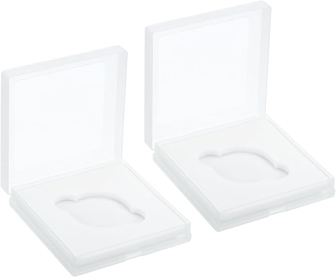 PATIKIL 40.5mm Lens Filter Case, 2pcs Camera Filter Case Portable Lens Filter Box Water Resistant Dustproof Plastic for Photography Filter Storage