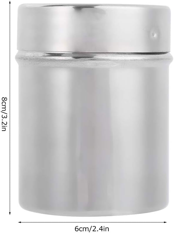 Stainless Steel Powder Shaker Sugar Powder, Fine Mesh Shaker Powder Cans for baking soda Cocoa Cornstarch
