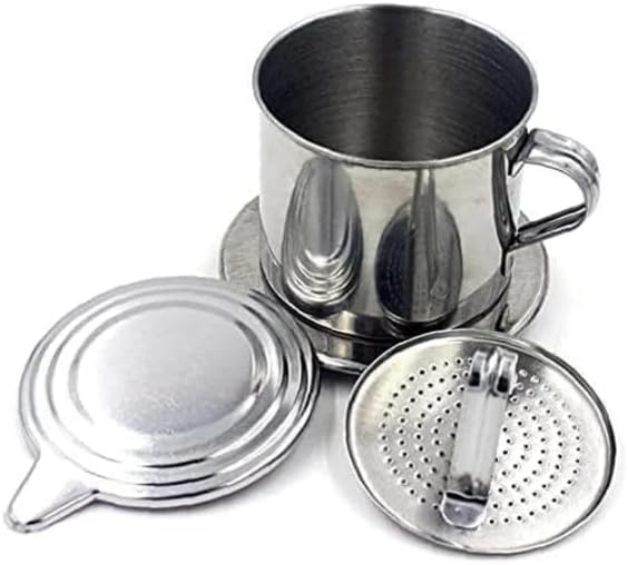 1 Set Vietnamese Coffee Filter Stainless Steel Coffee Pot Drip Infuse Cup Brewing Teapot No Need Paper Drip Coffee Pot Machine Filter Attractive processing