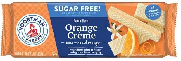 Voortman Bakery Sugar Free Wafers Bundle with Chocolate, Vanilla, Strawberry, Orange Creme, 9 Ounce (Pack of 4), and Make Your Day Bag Clip