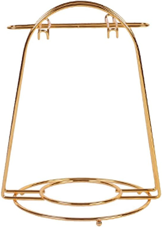 YY YEARCHY Coffee Mug Holder, Espresso Cups Holder Cup Drying Rack Cups Drainer Stand Metal Mug Tree Cups Organizer with 4 Hook Hangers for Kitchen Counter and Tea Party(Gold)