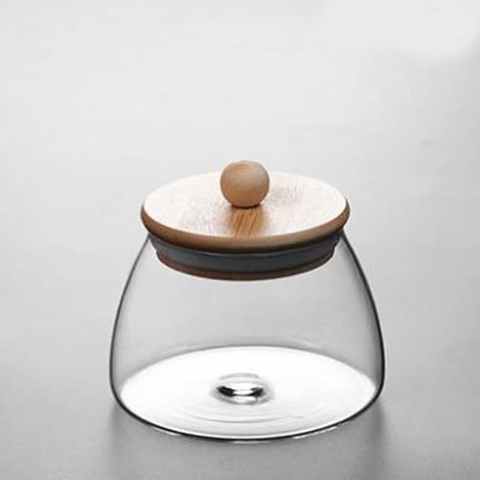 Glass Jar with Airtight Bamboo Lid Container Storage for Kitchen Storage Candy Bottle13.5 OZ/400mL(G-S)