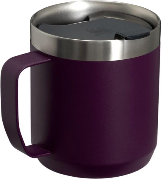 Stanley Stay-Hot Camp Mug 12 oz & 24 oz | Press Fit Drink Through Lid | Cup for Coffee, Tea and Drinks | Insulated Stainless Steel Coffee Mug | BPA-Free