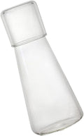 Large Capacity Glass Bedside Water Carafe and Cup Safe Glass Pitcher for Iced Coffee Juice Tea Home and Office Use