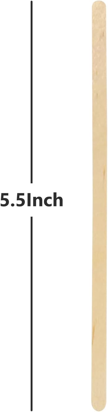 5.5inch Wooden Coffee Stirrers, 1000 Count Disposable Stir Sticks for Coffee & Cocktails, Wooden Beverage Mixer with Smooth Ends, Swizzle Drink Sticks