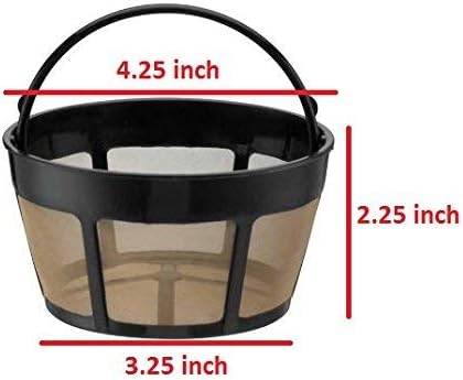 GOLDTONE Brand Reusable 8-12 Cup Basket Coffee Filter fits Cuisinart Coffee Makers and Brewers. Replaces your GTF-B Cuisinart Reusable Basket Coffee Filter - BPA Free (1)