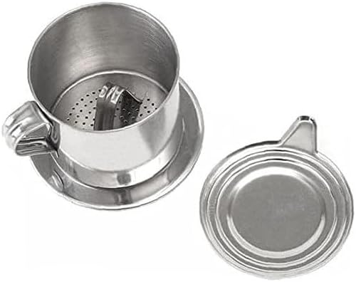 1 Set Vietnamese Coffee Filter Stainless Steel Coffee Pot Drip Infuse Cup Brewing Teapot No Need Paper Drip Coffee Pot Machine Filter Attractive Processing, Reusable Coffee Filters