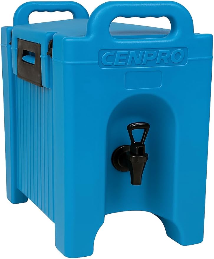 Commercial Beverage Dispenser 2.5 Gallon Insulated Hot and Cold Beverage Dispenser/Server, NSF, Blue (29A-183)